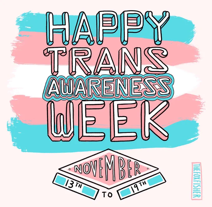 The text trans awareness week, Nov 13th to 19th