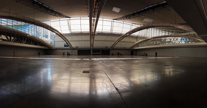 An empty hall at the David. L Lawrence Convention Center in Pittsburgh