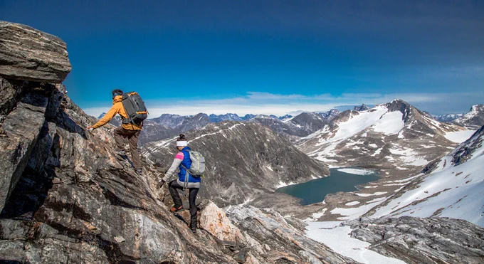 A photo of climbers in Greenland