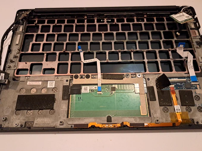 Dell XPS 13 with keyboard removed.