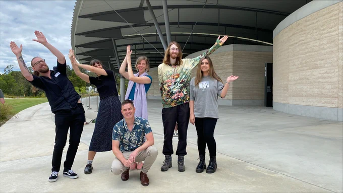 Herve Saquent and his research students. 