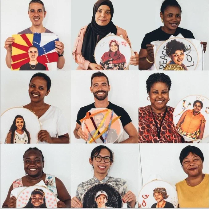 The last cohort of people who did the pilot for the programme with their designs. 
