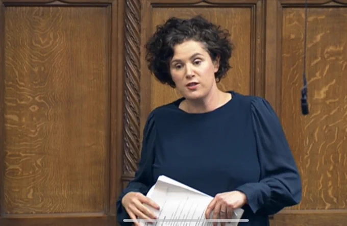 SDLP South Belfast MP Claire Hanna in the House of Commons during Treasury Questions