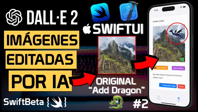 Portada del segundo video sobre cómo EDITAR imágenes con Inteligencia Artificial y SwiftUI