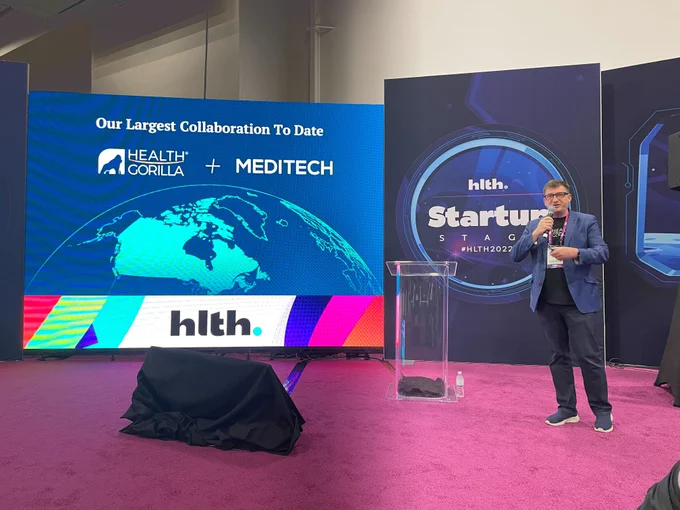 Steve Yaskin at HLTH talks about the Health Gorilla and MEDITECH collaboration to bring interoperability to Canada