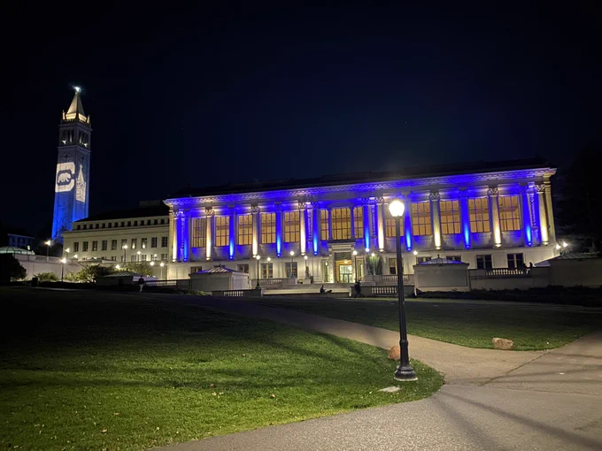 Sather Tower and Doe Library