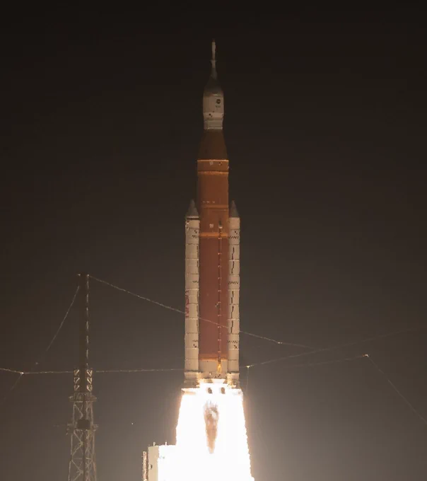 The Artemis I rocket launches from Kennedy Space Center at 1:47 a.m. November 16, 2022.