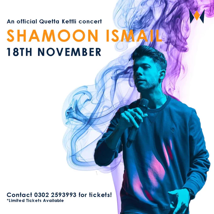 get the shamoon ismail concert ticket at the best price  with write for you 