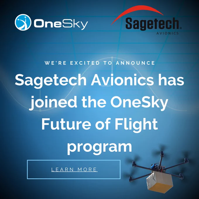 Sagetech Avionics joins the OneSky Future of Flight program.
