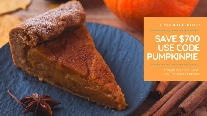Limited Time Offer! Save $700. Use Code PUMPKINPIE. 