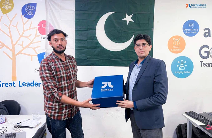 Ihtisham Khan - PHP Developer - New employee appreciation at Techliance - November 17, 2022