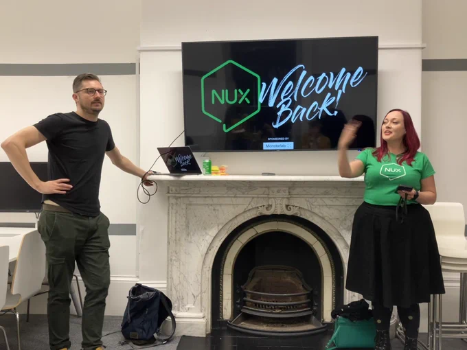 Picture of NUX welcome back with Joanne and Tom
