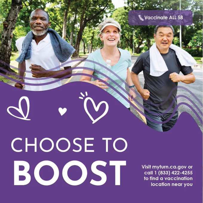 Diverse older adults exercising with "Choose to Boost" text overlaid on the image.