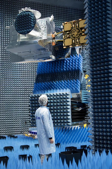 MTG-I1 prototype antenna being tested in ESTEC