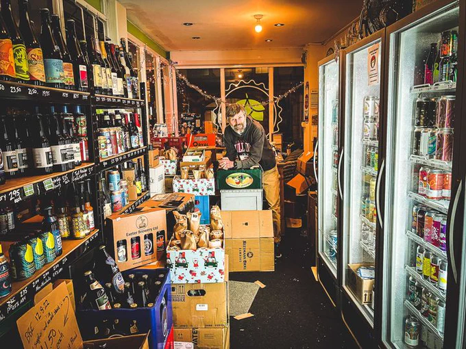 Chris of Hops and Craft in Fore st, Exeter