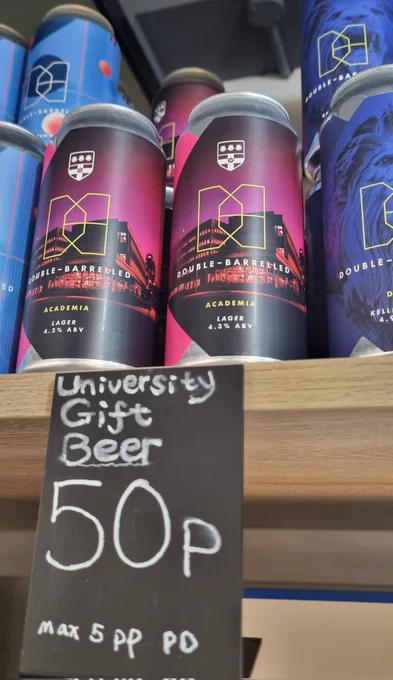 Beer cans on sale for 50p