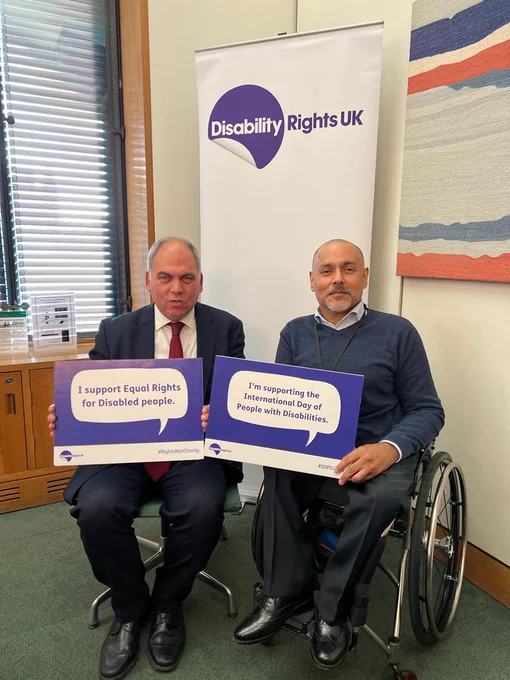 Bambos Charalambous MP at the Disability Rights UK parliamentary drop in ahead of International Day of Persons with Disabilities