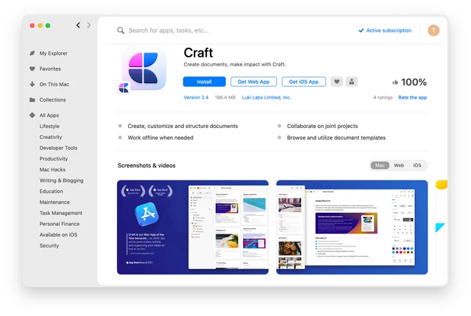 Craft on Setapp