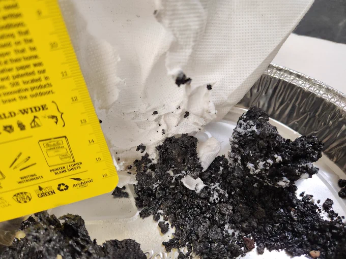 USGS photos of recently collected lava samples from Mauna Loa by K. Lynn.