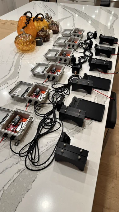 Six counters with custom install hardware