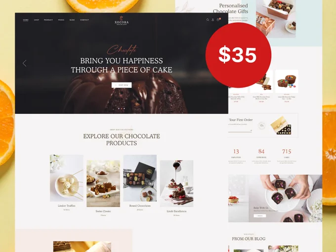 Xocora - Food Bakery WooCommerce WordPress Theme sale
