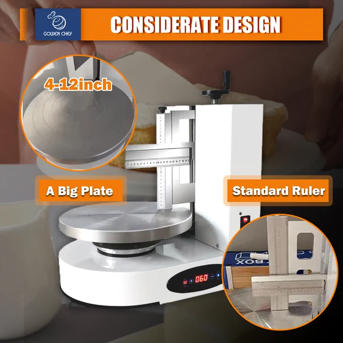 👉Cake Decorating Machine Cake Spreader Cake Cram Smoothing Machine👈
☑️4-12inch big Plate
☑️Standard Ruler
☑️DC Motor with no noisy
☑️Stainless Steel Cast Body
🌐Our website:
http://www.goldenchef.cn/🌐
💬Contact us:
kitchen@goldenchef.cn💬

Watch our product video now!

🎬Topic:【New】Intelligent Temperature Deck Oven
https://www.youtube.com/watch?v=ZjW0GcSB2Tg

🎬Topic:【Best pizza oven】Baking pizza within 5min
https://www.youtube.com/watch?v=Y1yEJGG6bjA

🎬Topic:Mechanical Control Panel Deck Oven
https://www.youtube.com/watch?v=HauTI3QgocI

🆕Watch our product induction video now!🆕

🎬Topic:professional food processing machinery manufacturer in China
https://www.alibaba.com/live/professional-food-processing-machinery-manufacturer-in_91af5d0b-8482-4881-8443-dd23211d07c4.html?spm=a2700.live_room_pc.0.0.2d6e67717iTpWA&referrer=live_room_pc_replay_list