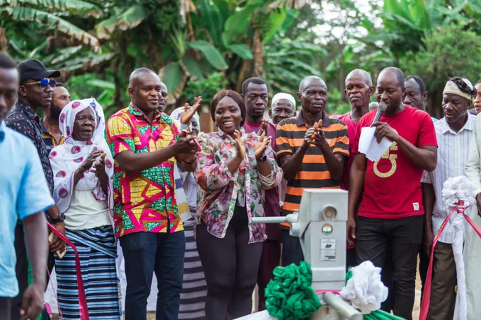 Commissioning at Kwabewa Ntabaanu Electoral Area  in the Atwima Nwabiagya South Municipality. With the Chief and Elders of the community, Assembly Member of the area
