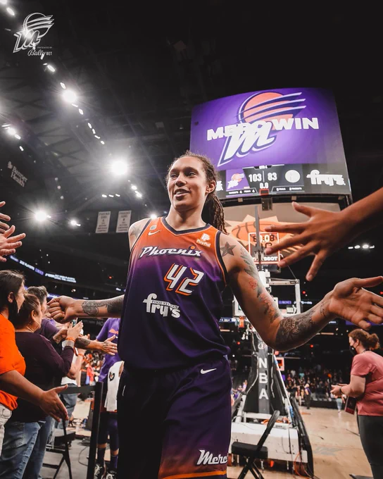 Brittney Griner high fives fans