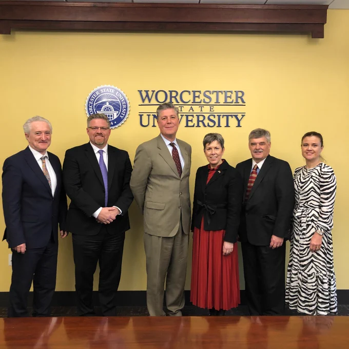John Andy Bonar, VP for Research, Equality & External Affairs, ATU; Ryan Forsythe, VP Enrollment Mgmt, WSU; Dr. Orla Flynn, President, ATU; Carl Herrin, Chief of Staff, WSU; and JoAnne Kilmartin, Project Development Officer, ATU