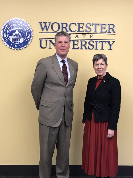 Pictured here with the president of Atlantic Technological University Dr. Orla Flynn
