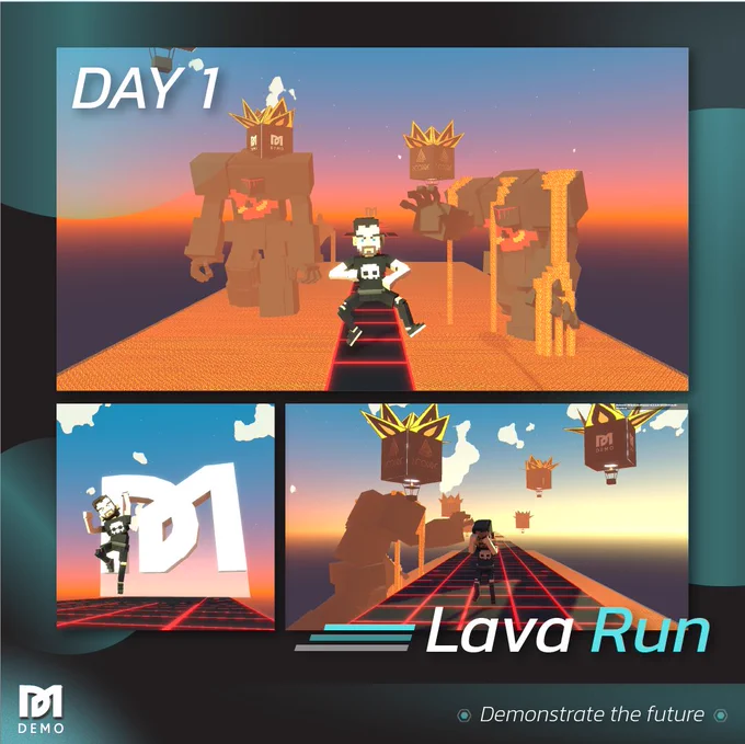 เกมวันที่ 1 (23 พ.ย.) Lava Run - วิ่งไปให้สุดที่เส้นชัย โดยไม่ตกลงไปในทะเลลาวาซะก่อน