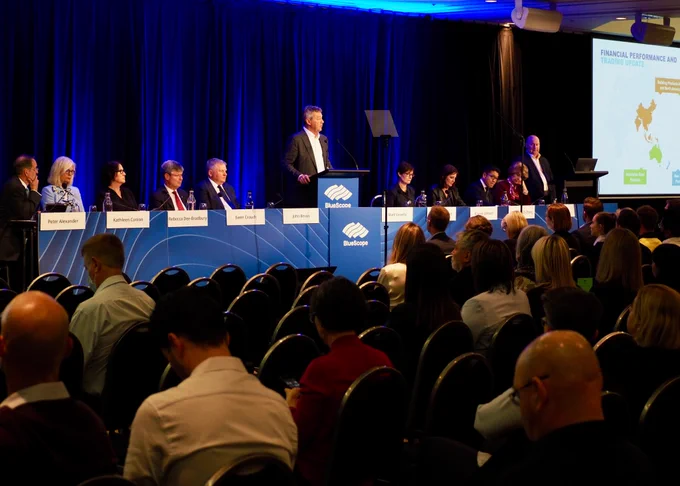Mark Vassella presents to the AGM audience.