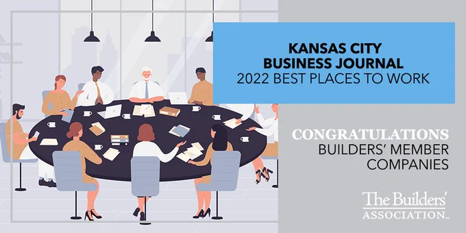 Infographic congratulating members and an image of people working around a table.