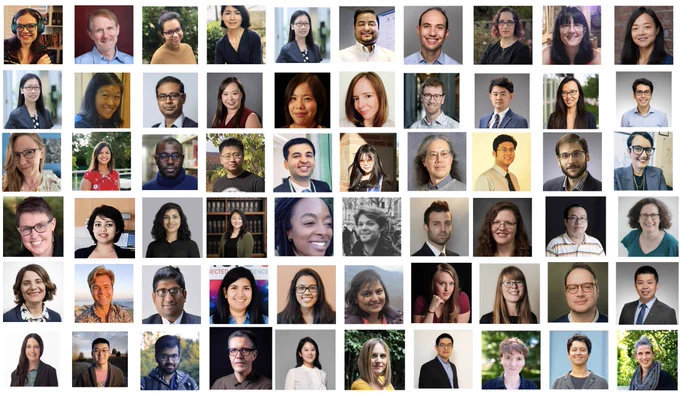 a 6x10 grid of headshots representing (most of) the CSCW 2023 organizing committee