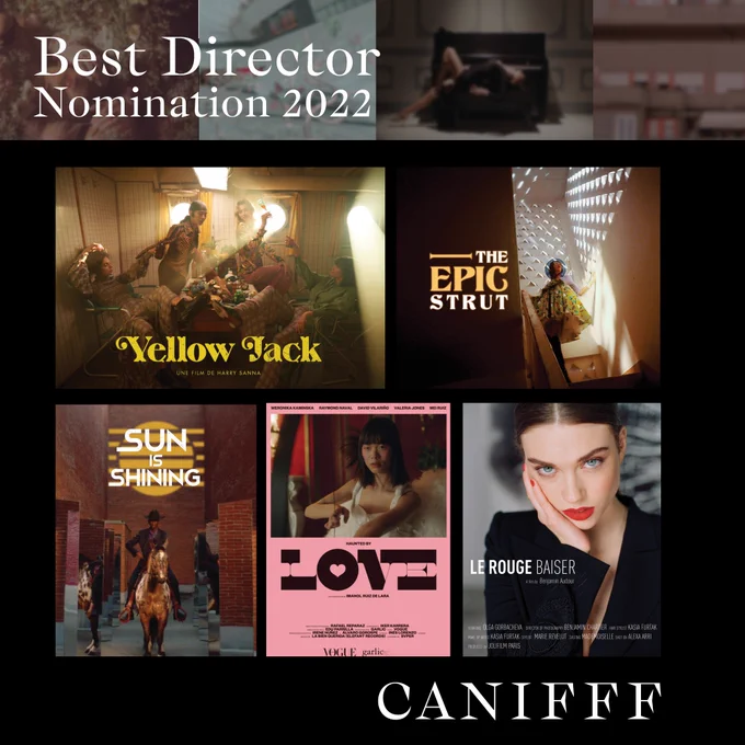 Nominees for “Director of the Year”

“Sun Is Shining”
@zara @Directedbynt @canadacanadacom

“Yellow Jack”
@harry_sanna @chic_management

“The Epic Strut”
@lilrappo1102 @samsungmalaysia

“Haunted by Love”
@iruizdelara 

“Le Rouge Baiser”
@benjaminaudour