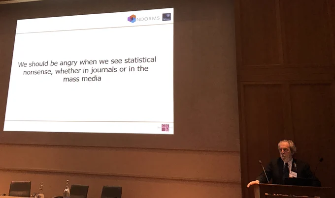 Slide showing a quote from Doug Altman "We should be angry when we see statistical nonsense, whether in journals of the mass media"