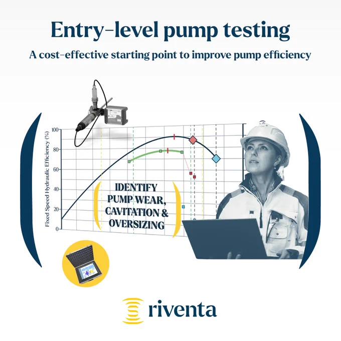 Entry-level pump testing from Riventa - a cost-effective starting point to improve pump efficiency.
