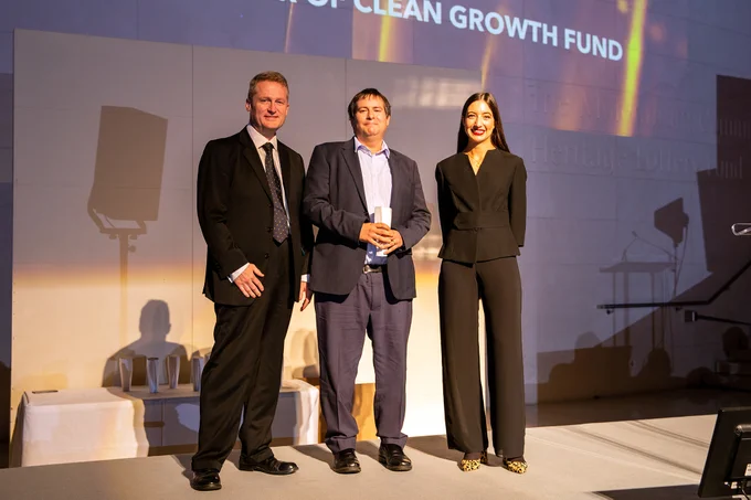 #connect22 awards from Pantokrator. E mobility award - presented to Asher Bennett, CEO and Founder of Tevva Hydrogen Electric Trucks