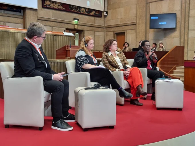Pierre-Yves Ginet, Svitlana Valko, Céline Bardet et Esther Mujawayo