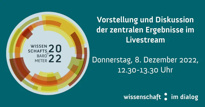 Vorstellung und Diskussion der zentralen Ergebnisse im Livestream
Donnerstag, 8. Dezember 2022, 12.30 - 13.30 Uhr