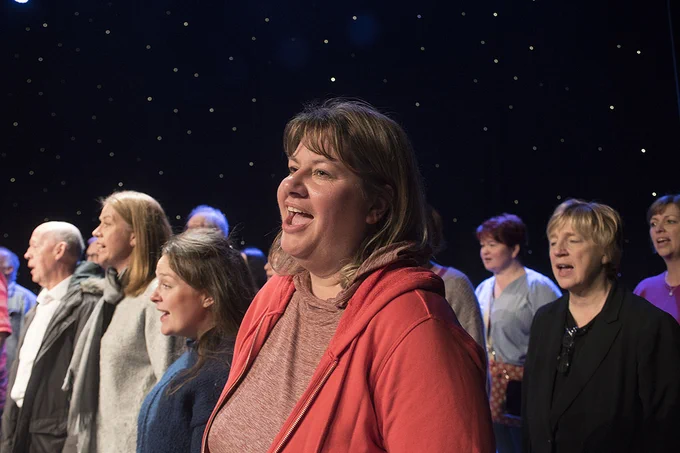 Clitheroe Parish Church Amateur Operatic Dramatic Society rehearsing.