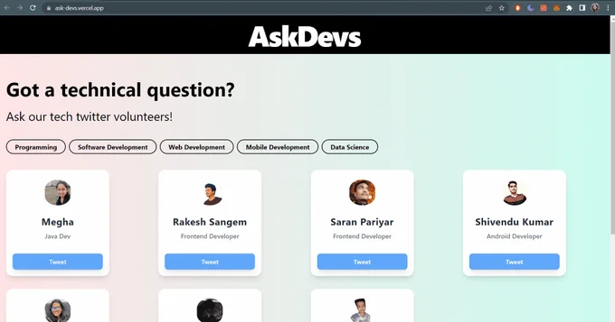 ask devs demo