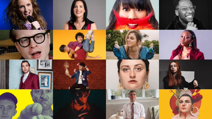 A compilation of promotional images for shows taking part in VAULT Festival 2023.