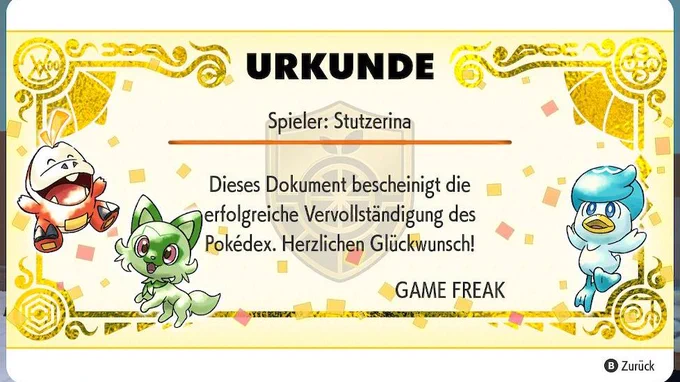 Ich habe gestern meinen Pokedex vervollständigt! <3 
Heute Abend, ca. 19:30, beginnt die Shinyjagd. 
kommt auf twitch.tv/der_stutzer und seid live dabei. 

Liebe geht Raus. 

