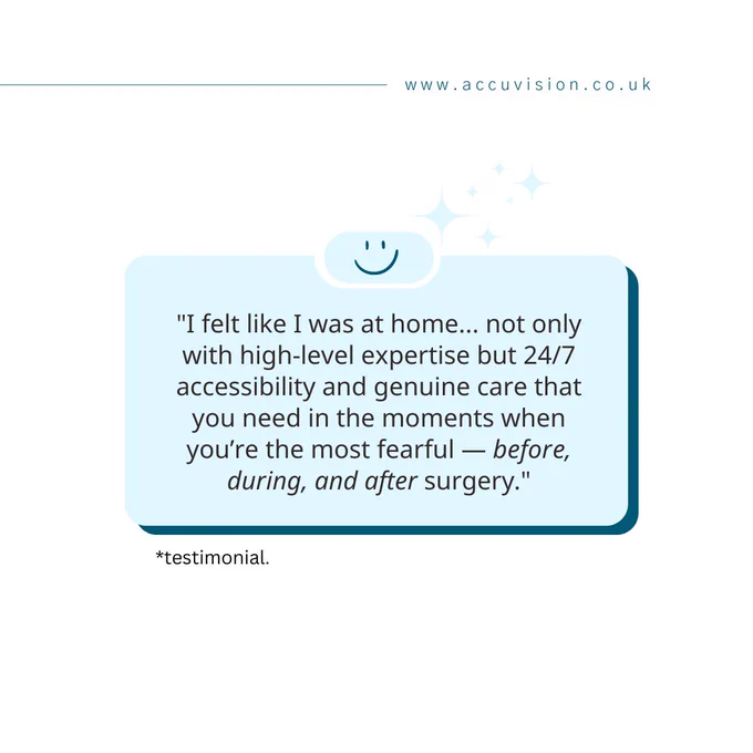 Patient testimonial, "I felt like I was at home...not only with high-level expertise but 24/7 accessibility and genuine care that you need in the moments when you're the most fearful — before, during and after surgery.