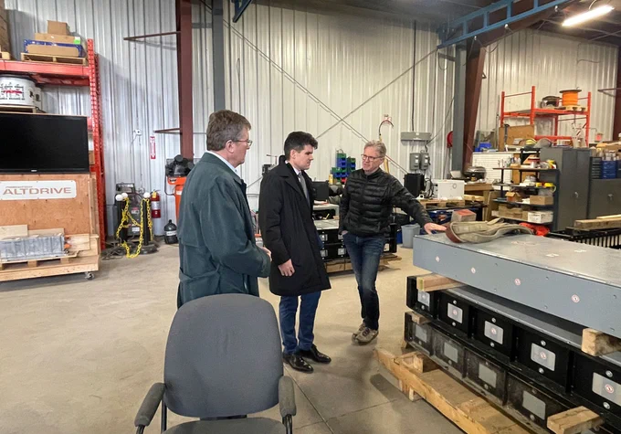 Simcoe-Grey MPP Brian Saunderson, Windsor–Tecumseh MPP Andrew Dowie | PA to the Minister of Economic Development, Job Creation and Trade, MEDAtech Collingwood President Robert Rennie