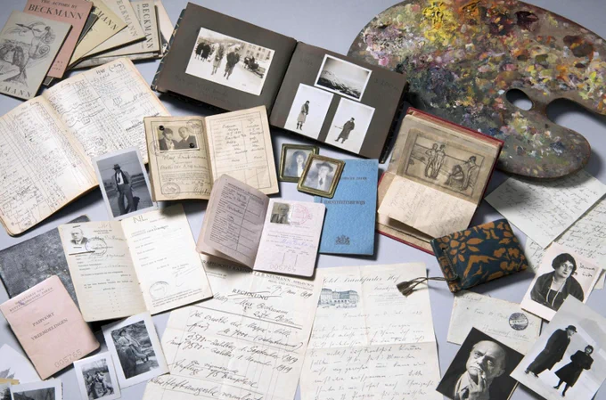 Dokumente der Beckmann-Nachlässe aus dem Archiv der Bayerischen Staatsgemäldesammlungen, Foto: Haydar Koyupinar