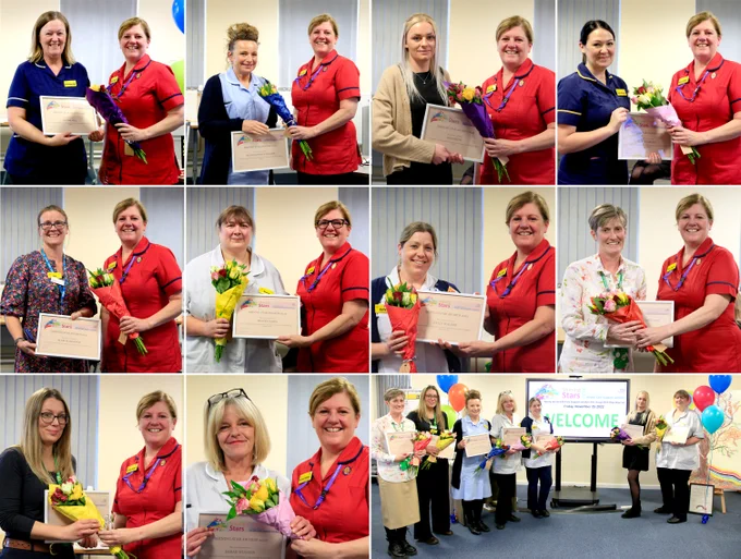 HCSWs receiving their awards at our first Shining Stars awards ceremony