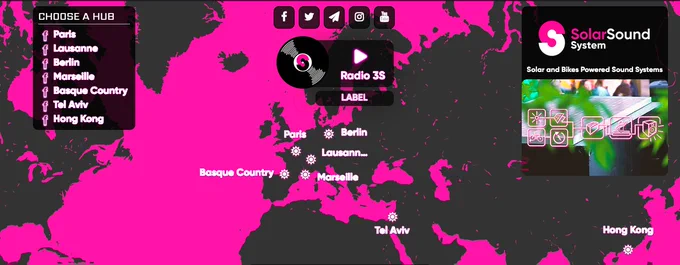 SolarSoundSystem / Radio 3S
#Solar & #Bikes powered #SoundSystems 🔄🔊
#Solar powered web #Radio 🌞📻
www.radio3s.org