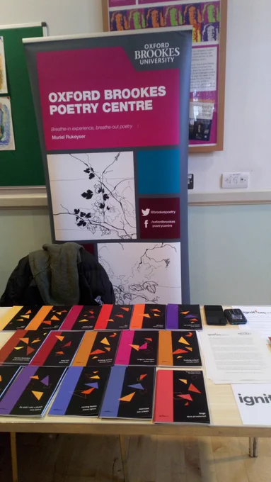 ignitionpress pamphlets on display at the Oxford Indie Book Fair.